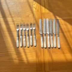 Antique Pearl Handled Dessert Set