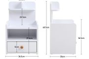 Wooden 1-Drawer Bedside Table
