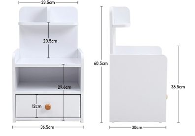 Wooden 1-Drawer Bedside Table
