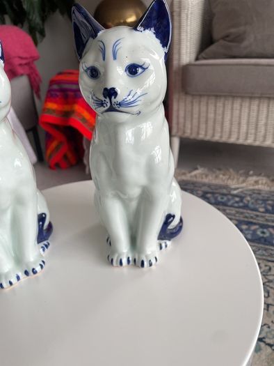 Large Vintage Ceramic Cats