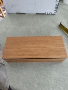 Vintage Wooden Quilted Top Trinket Box Jewelry box