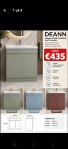 Deann 600 floors standing unit and basin multiple  colours