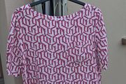 Tommy Hilfiger - Short Sleeve Blouse - Pink White - UK 8 to 10 - BNWT RRP 99