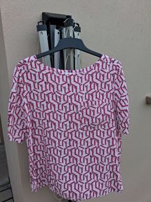 Tommy Hilfiger - Short Sleeve Blouse - Pink White - UK 8 to 10 - BNWT RRP 99