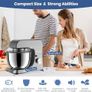 Electric Kitchen Stand Mixer: 1000W 8-Speed Compact Tilt-Head Household Food Mixer - 4.5L 304 Stainless Steel Bowl with Cover & Egg Whisk & Dishwasher Safe Dough Hook & Flat Beater Image 4