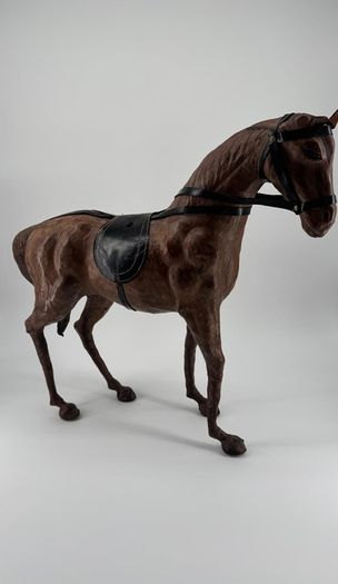 leather horse sculpture