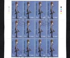 2008 Ireland Irish Dance Commemorative Stamp Sheetlet Plate 1A1A1A1A Fine Used with Dublin cancel of 7th November 2008 (First day of issue)