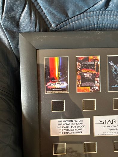 Limited edition Star Trek movie cell picture frame