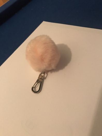 Brand new fluffy key ring like a rabbits foot