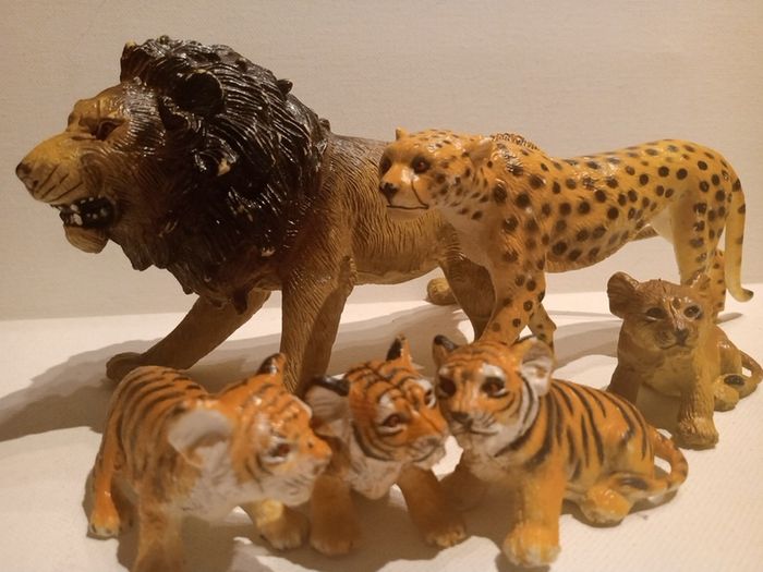 Wild Animal Figures Big Cats Vintage ELC