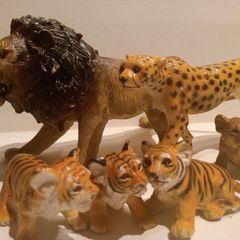 Wild Animal Figures Big Cats Vintage ELC