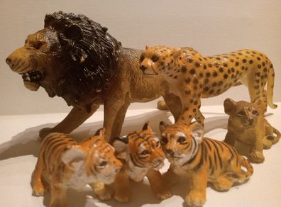Wild Animal Figures Big Cats Vintage ELC
