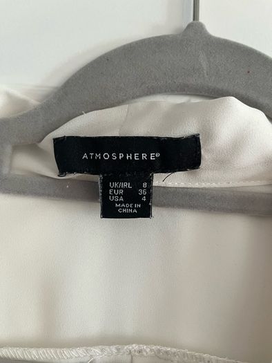 V-neck white blouse