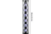 34.4" Barber Shop Led Checked Style Pole Light - Free Delivery Or Pick Up In Store