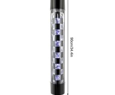 34.4" Barber Shop Led Checked Style Pole Light - Free Delivery Or Pick Up In Store