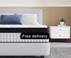 Double Mattress 4FT6, 9 Inch 9-Zone Orthopedic Mattress with Memory Foam & Pocket Springs