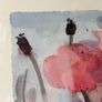 Framed watercolour painting of poppies Image 4