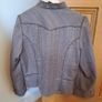Parallel Plaid zip-up Blazer Jacket Stitch Detail Brown/Red US 14/UK 18 Image 3