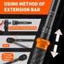 3/8" Click Torque Wrench Ratchet Sq Drive Calibrated 6.8-61Nm 5-45Ft-Lb Case 4pc Image 8