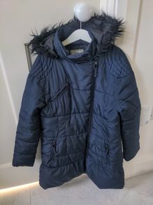 NEXT girls long navy jacket