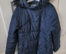 NEXT girls long navy jacket