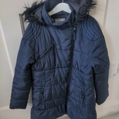 NEXT girls long navy jacket