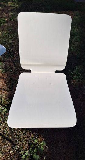 6 IKEA White Gilbert Dining Chairs for sale