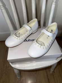 Dubarry girls white shoes