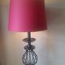 Black with gold detail compleate with shade plus have an  extra grey shade 135cm high Image 3