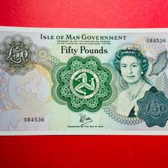 Isle Of Man  50 Pounds  1983. Pick  39a.  DAWSON  SIGNATURE  Scarce ( Uncirculated )
