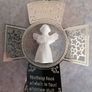 Newbridge Silver hanging Cross with Porcelain Angel Image 4