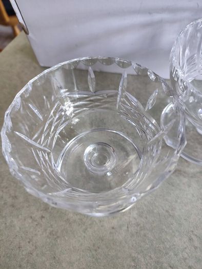 Set of 3 Vintage Cavan Crystal Cut Sundae Bowls
