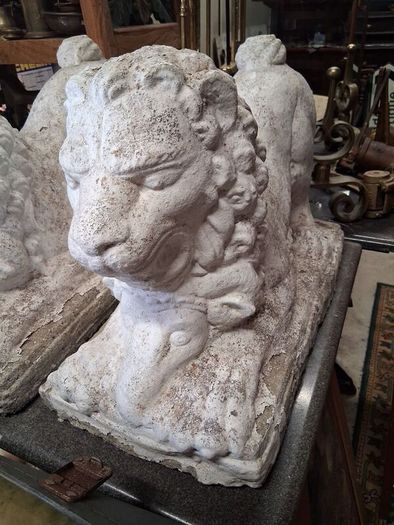 Large Pair cast stone Garden Lions