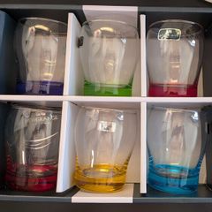 Newgrange Living Rainbow Coloured Base Tumblers Set of 6 Boxed