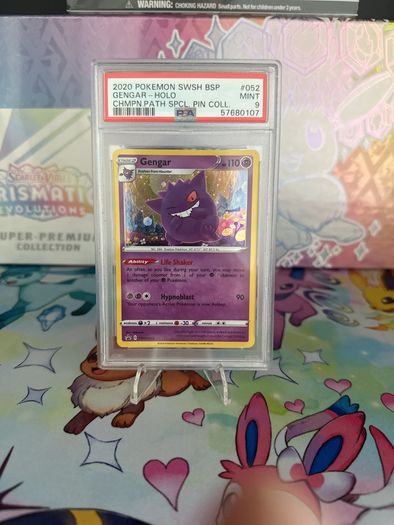 Gengar Holo Champions Path Pin Collection Promo PSA 9 | Pokemon Cards