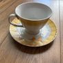 vintage Yamasen Fine Porcelain cup and saucer set from Japan, likely part of the 24K Gold Collection Image 2