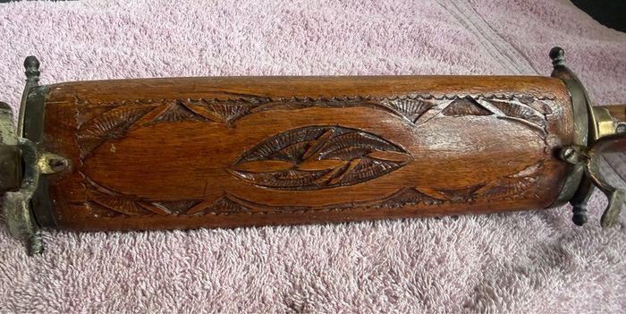 Antique Indian Hardwood Carving Set