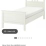 HEMNES Bed frame, white stain/Luroy, Standard Single Image 5