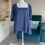 Ladies Navy Plus-size Square-Neck Top from SHEIN CURVE Image 6