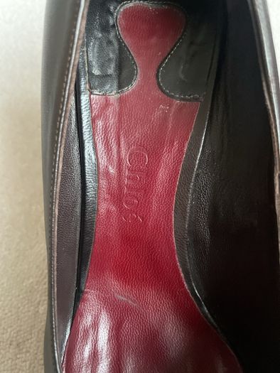 Vintage Chloe wedges brown leather Size 40 UK7