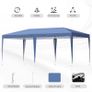 6 x 3m Pop Up Gazebo, Double Roof Foldable Canopy Tent, Wedding Awning Canopy w/ Carrying Bag (FREE SHIPPING) Image 3