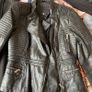 womans black leather jacket Image 8