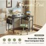 Small L Shaped Desk with Power Outlets,100 cm L Computer Corner Desks Image 7