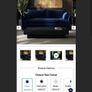 Navy velvet couch with matching Ottoman. Perfect condition Image 2