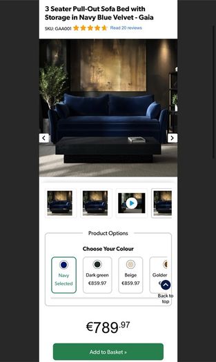 Navy velvet couch with matching Ottoman. Perfect condition