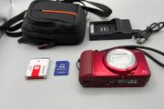 Sony Cyber-shot DSC-H90 16.1MP 16x Zoom Digital Camera - Red - Full Kit