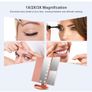 Illuminated Makeup Mirror, Trifold Vanity Mirror with 1X / 2X / 3X Magnification, Natural Looking LEDs, Touch Screen, Rechargeable Mirror Image 3