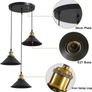 3 Lights Industrial Ceiling Light, Retro Industrial Pendant Light, Vintage Edison Style Metal Hanging Light Fixture Chandelier for Kitchen Bedroom Living Dining Room (FREE POSTAGE) Image 3