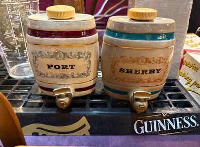 Vintage Royal Victoria Wade petit display barrels, Port and Sherry c1960s