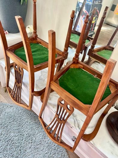 Pair of Vintage Hepplewhite-Style Carver Chairs